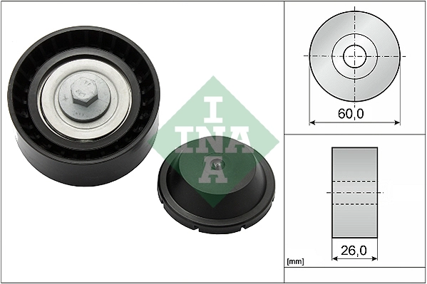 Deflection/Guide Pulley, V-ribbed belt
